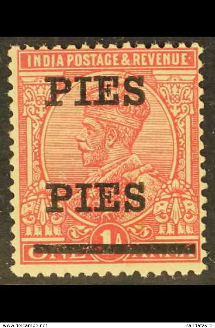 1921 9p On 1a Rose-carmine "PIES PIES" Surcharge Error, SG 192b, Fine Mint. For More Images, Please Visit Http://www.san - Other & Unclassified