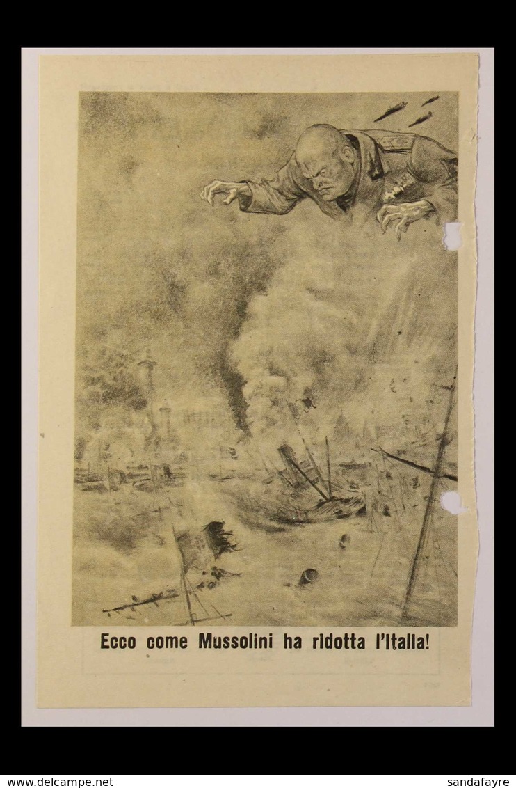 WWII SURRENDER LEAFLETS FOR THE ITALIAN ARMY IN RUSSIA 1942-1943 Interesting Collection Of Various Printed Propaganda Su - Unclassified