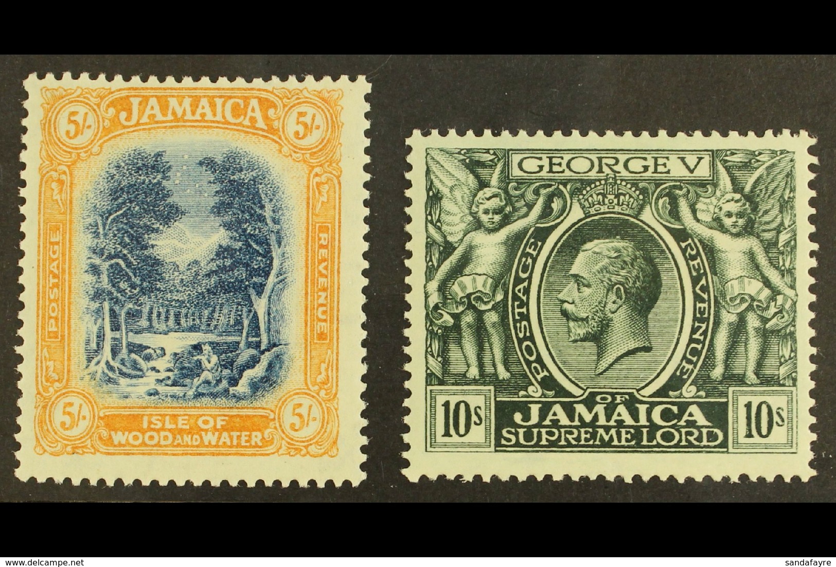 1919-21 (Mult Crown CA) 5s And 10s Definitive Top Values, SG 88a/89, Very Fine Mint. (2 Stamps) For More Images, Please  - Giamaica (...-1961)
