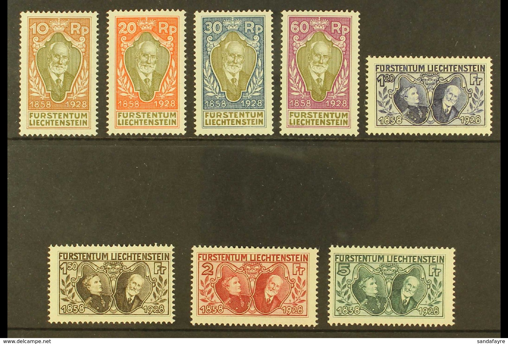 1928 Accession Complete Set (Michel 82/89, SG 84/91), Very Fine Mint, Very Fresh & Attractive. (8 Stamps) For More Image - Altri & Non Classificati