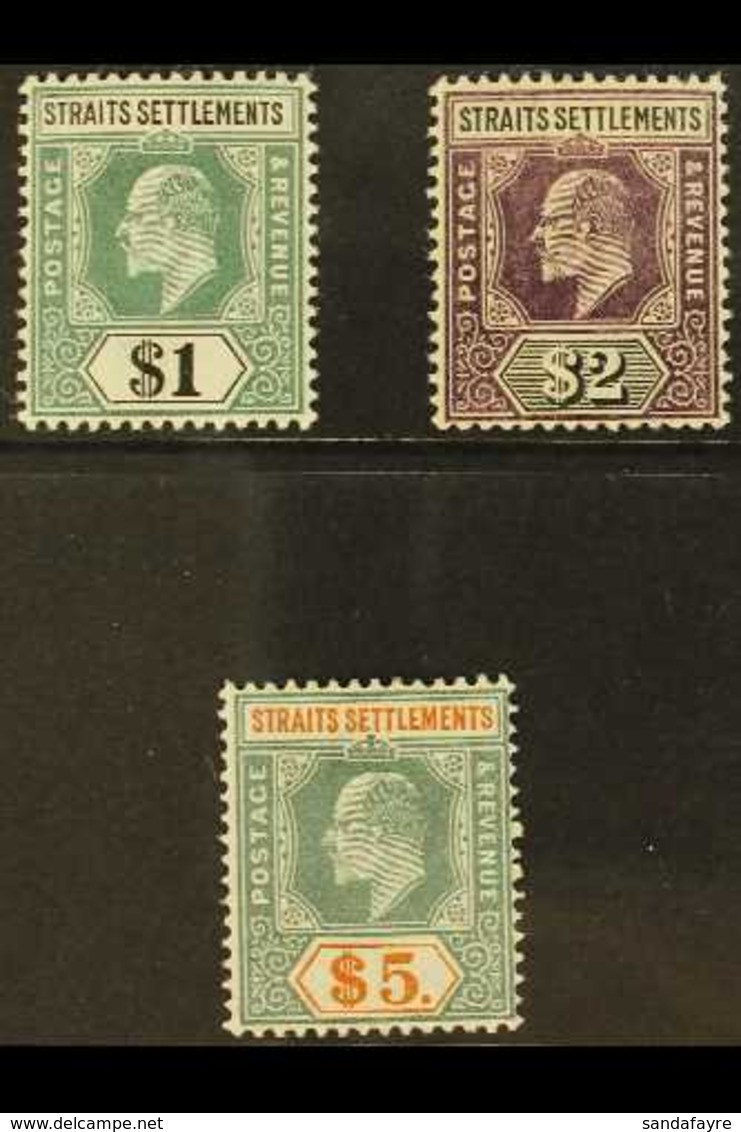 1904 Ed VII $1, $2 And $5, SG 136 - 8, Fine To Very Fine Mint. (3 Stamps) For More Images, Please Visit Http://www.sanda - Straits Settlements