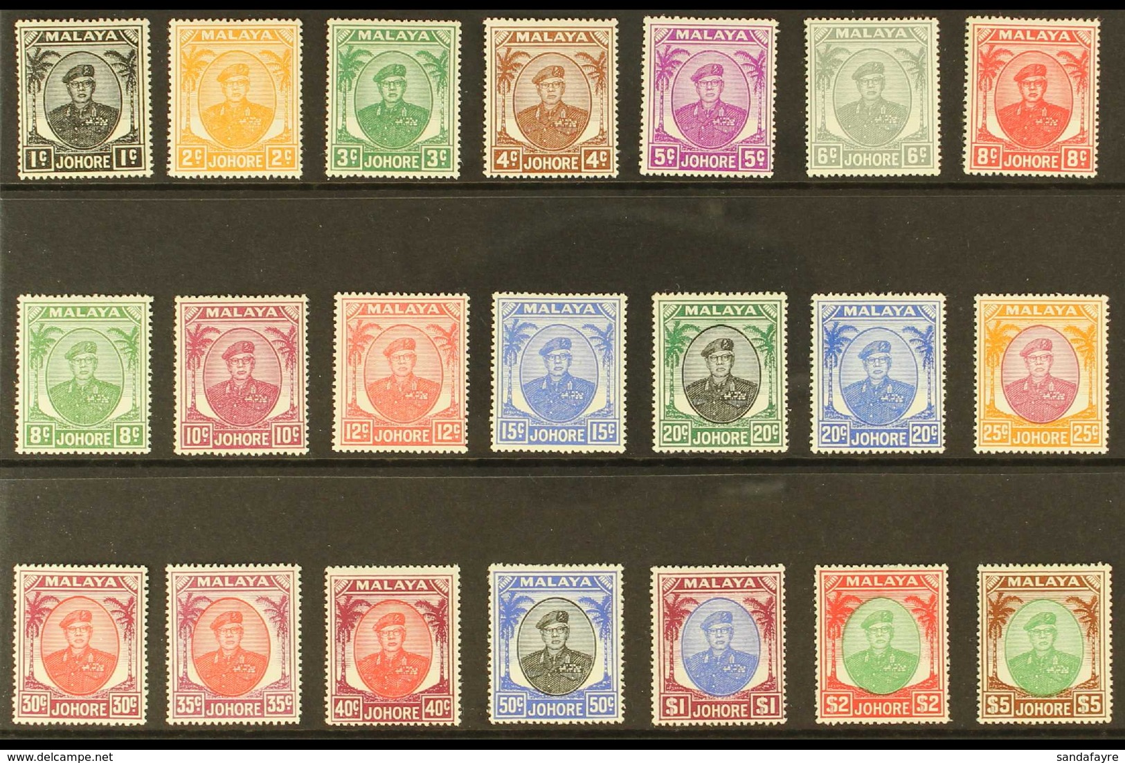JOHORE 1949-55 Definitive Set, SG 133/47, fine Mint (21 Stamps) For More Images, Please Visit Http://www.sandafayre.com/ - Other & Unclassified