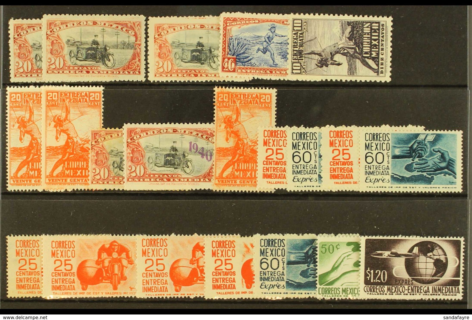 EXPRESS POST 1919-1962 MINT SELECTION With Much Being Never Hinged. Includes 1919 20c (No Wmk) X2, 1923 20c, 1951 Redraw - Messico