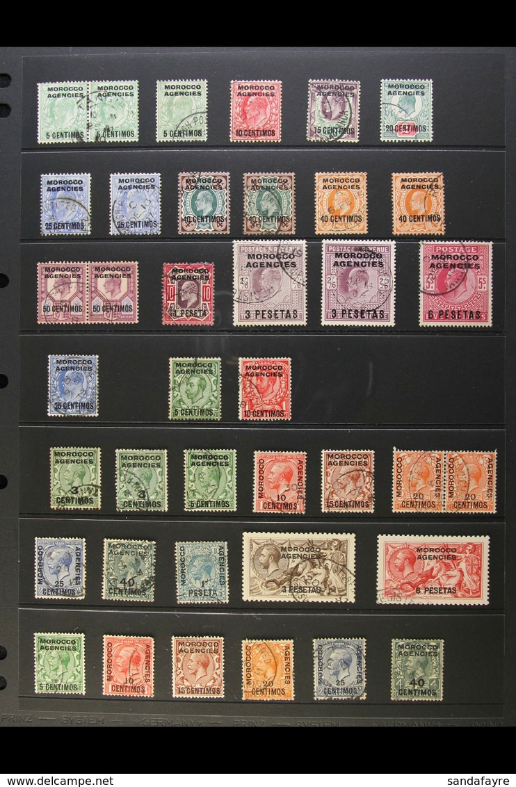 SPANISH CURRENCY 1907-1956 FINE USED Collection, Strongly Represented Throughout. With KEVII 1907-12 De La Rue Set To 6p - Altri & Non Classificati