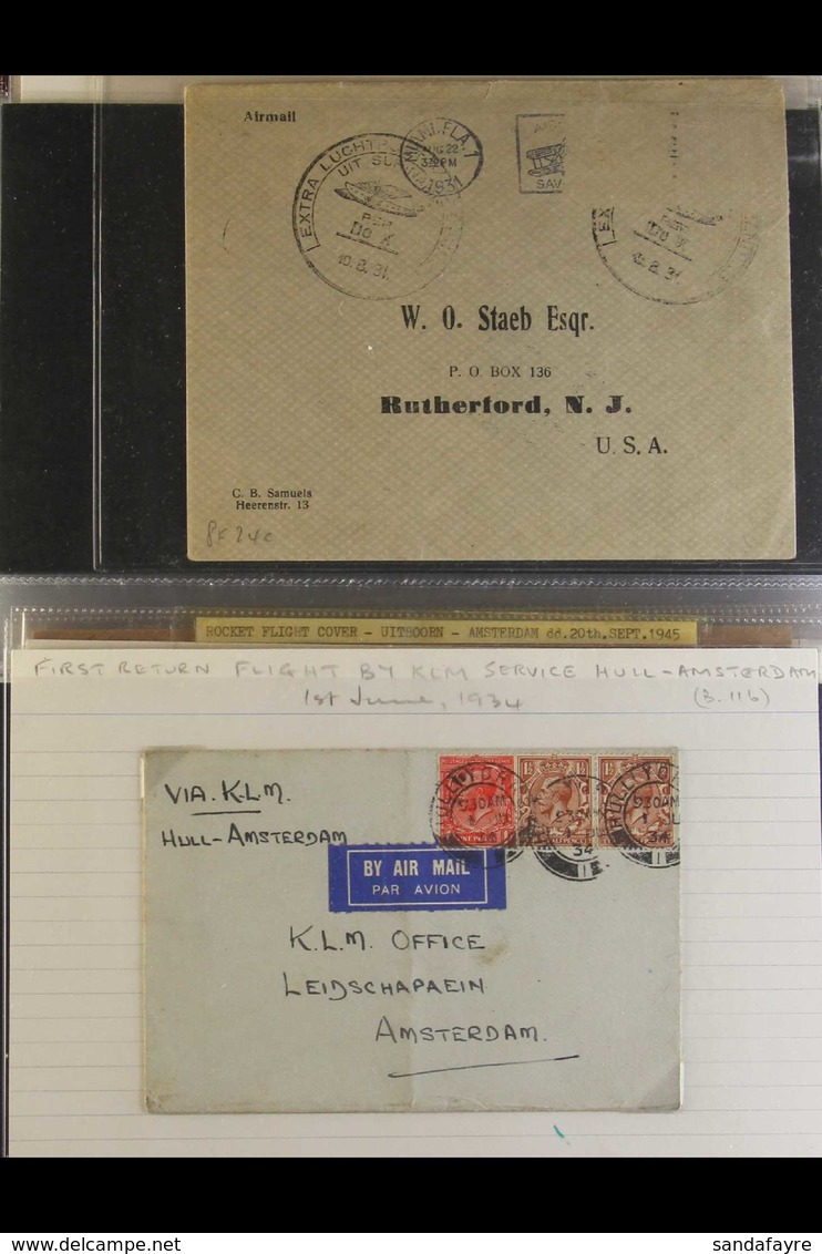 1931-1976 FLOWN COVERS COLLECTION. An Interesting Collection Presented Chronologically In A Cover Album With Matching Sl - Other & Unclassified
