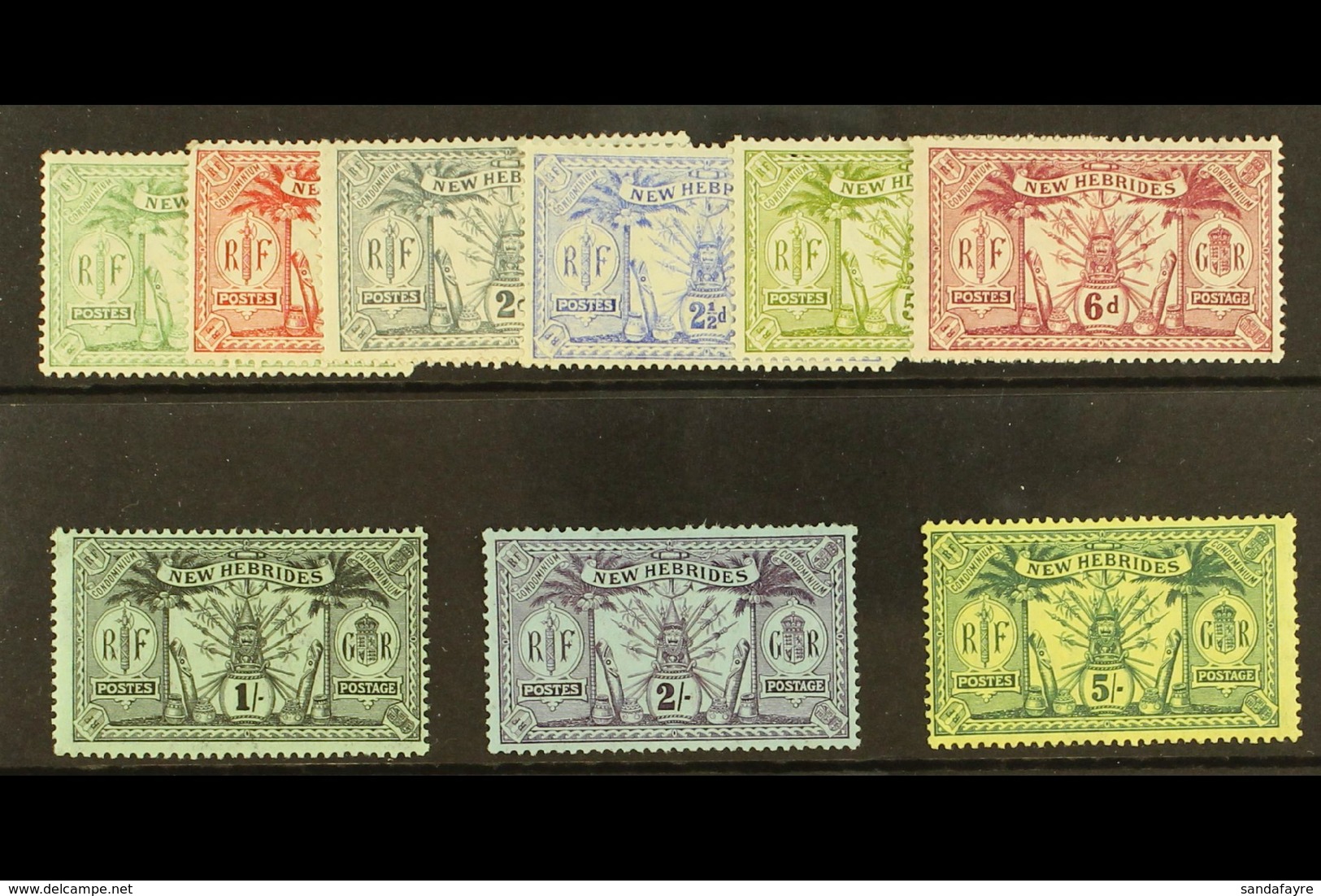 ENGLISH 1911 Complete Definitive Set, SG 18/28, Very Fine Mint. (9 Stamps) For More Images, Please Visit Http://www.sand - Other & Unclassified