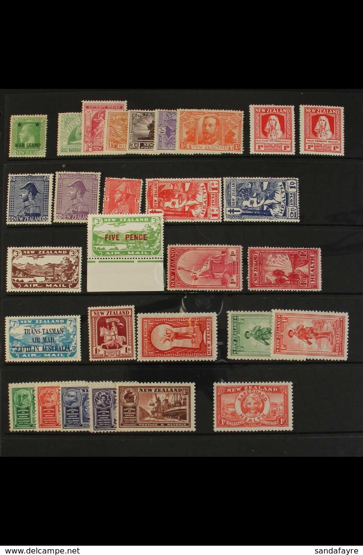 1915-36 FINE MINT RANGES Incl. 1920 Victory Set, 1926-34 2s Deep Blue (upright) And 3s Mauve, 1929-30 Healths, 1931 Smil - Other & Unclassified