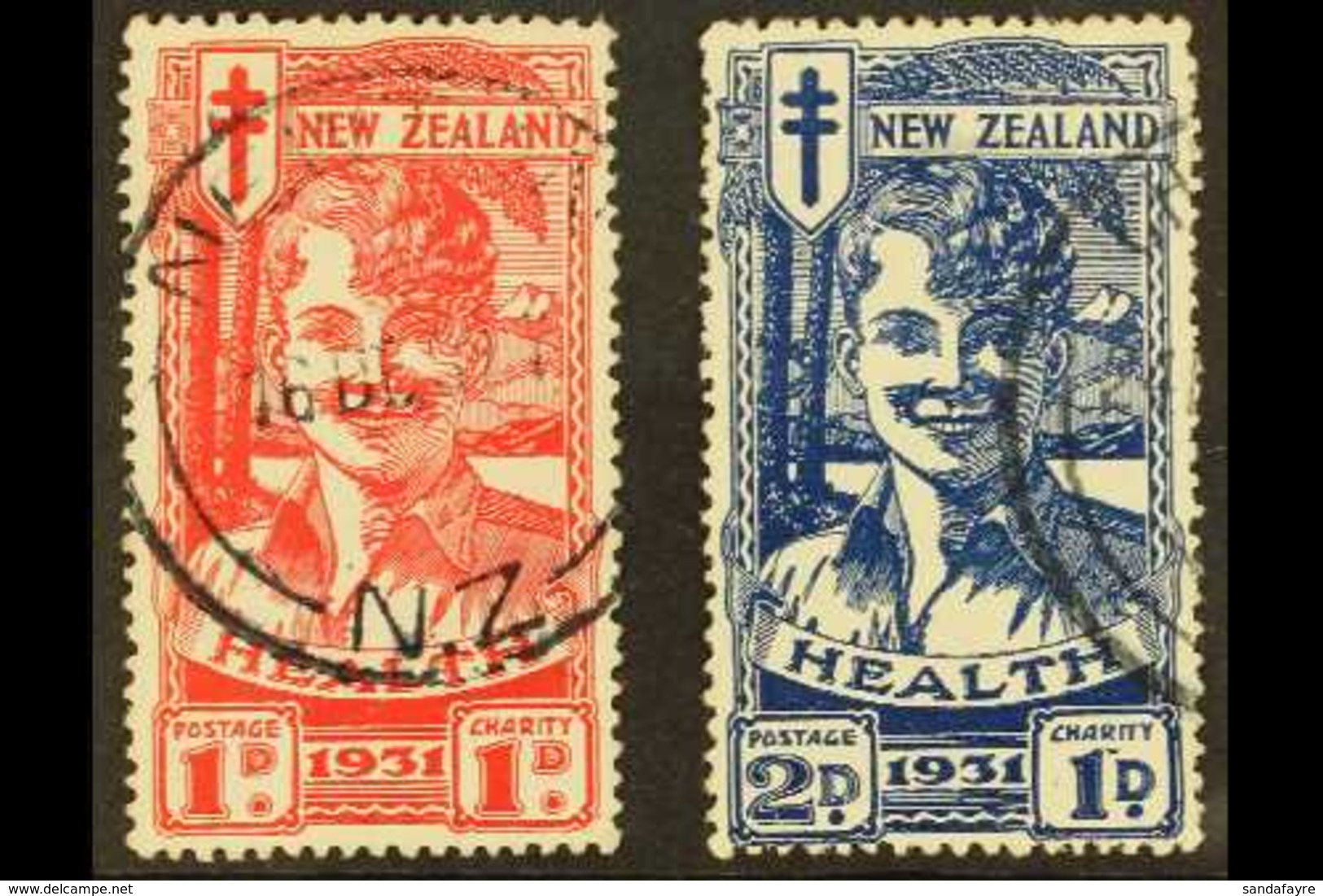 1931 Health Set, "Smiling Boys," SG 546/7, Very Fine Used (2). For More Images, Please Visit Http://www.sandafayre.com/i - Other & Unclassified