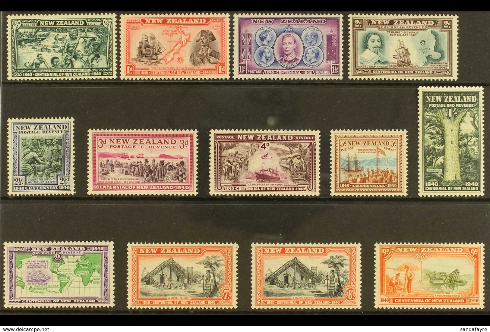 1940 Centenary Set, SG 613/25, Never Hinged Mint (13 Stamps) For More Images, Please Visit Http://www.sandafayre.com/ite - Other & Unclassified