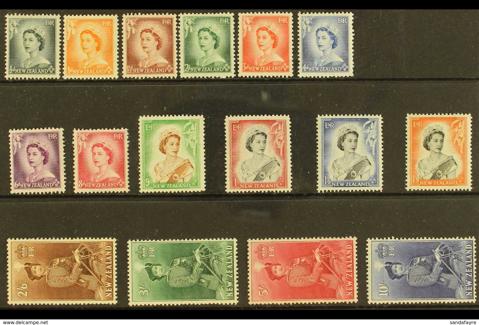 1953-59 Definitive Set, SG 723/36, Never Hinged Mint (16 Stamps) For More Images, Please Visit Http://www.sandafayre.com - Other & Unclassified