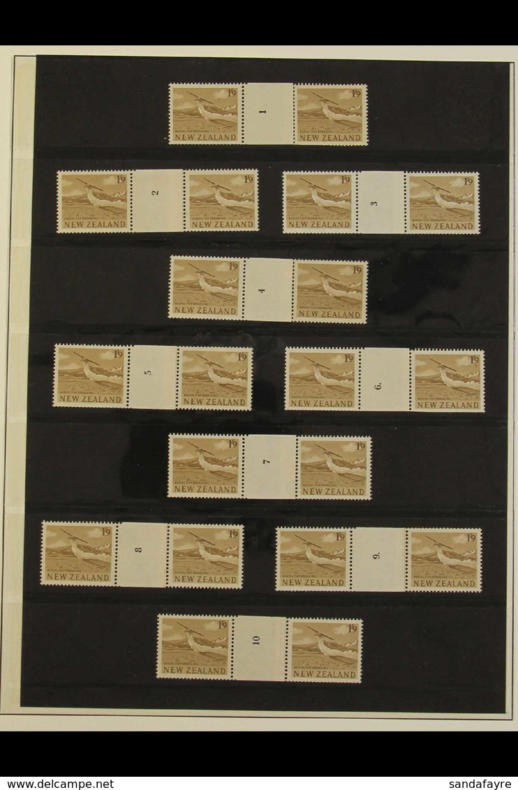 1960-66 COUNTER COIL PAIRS 1s9d BISTRE BROWN COMPLETE COLLECTION. A Complete NEVER HINGED MINT Collection Of The 1s9d Bi - Altri & Non Classificati