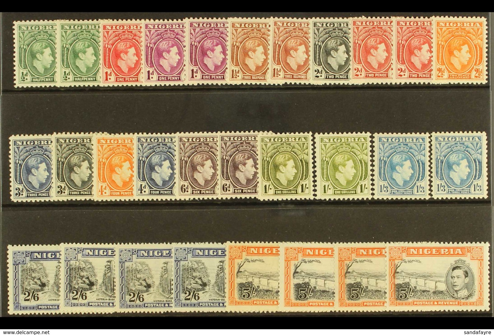 1938-51 NHM DEFINITIVE COLLECTION. An All Different Collection Of The Definitive Issue, Includes All Values (SG 49/59) A - Nigeria (...-1960)