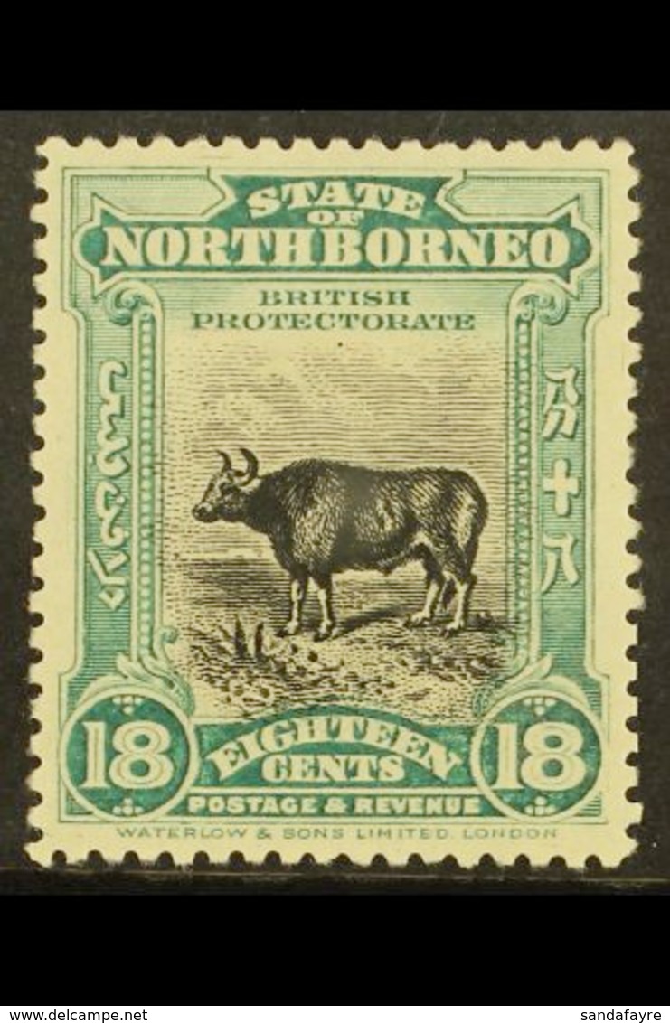 1909-23 18c Blue-green, SG 175, Very Fine Mint For More Images, Please Visit Http://www.sandafayre.com/itemdetails.aspx? - North Borneo (...-1963)