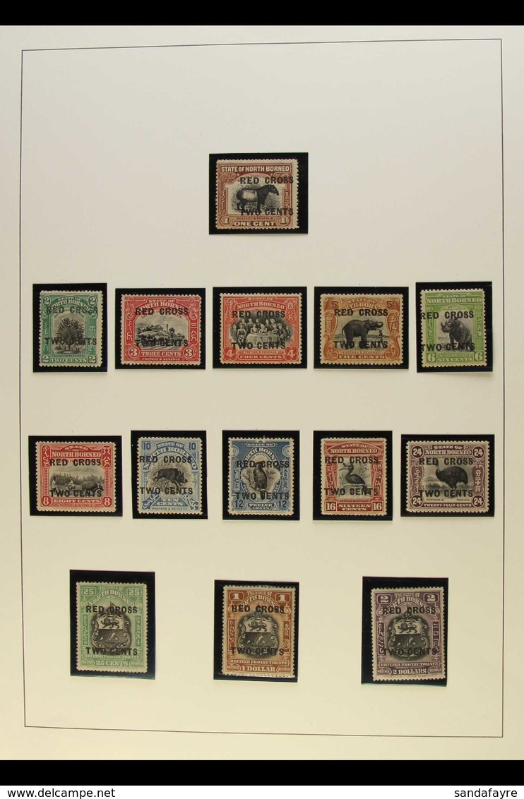 1916-1931 MINT COLLECTION With 1916 Red Cross Overprinted Set To 10c (these Toned And Heavily Discounted In Estimate); 1 - North Borneo (...-1963)