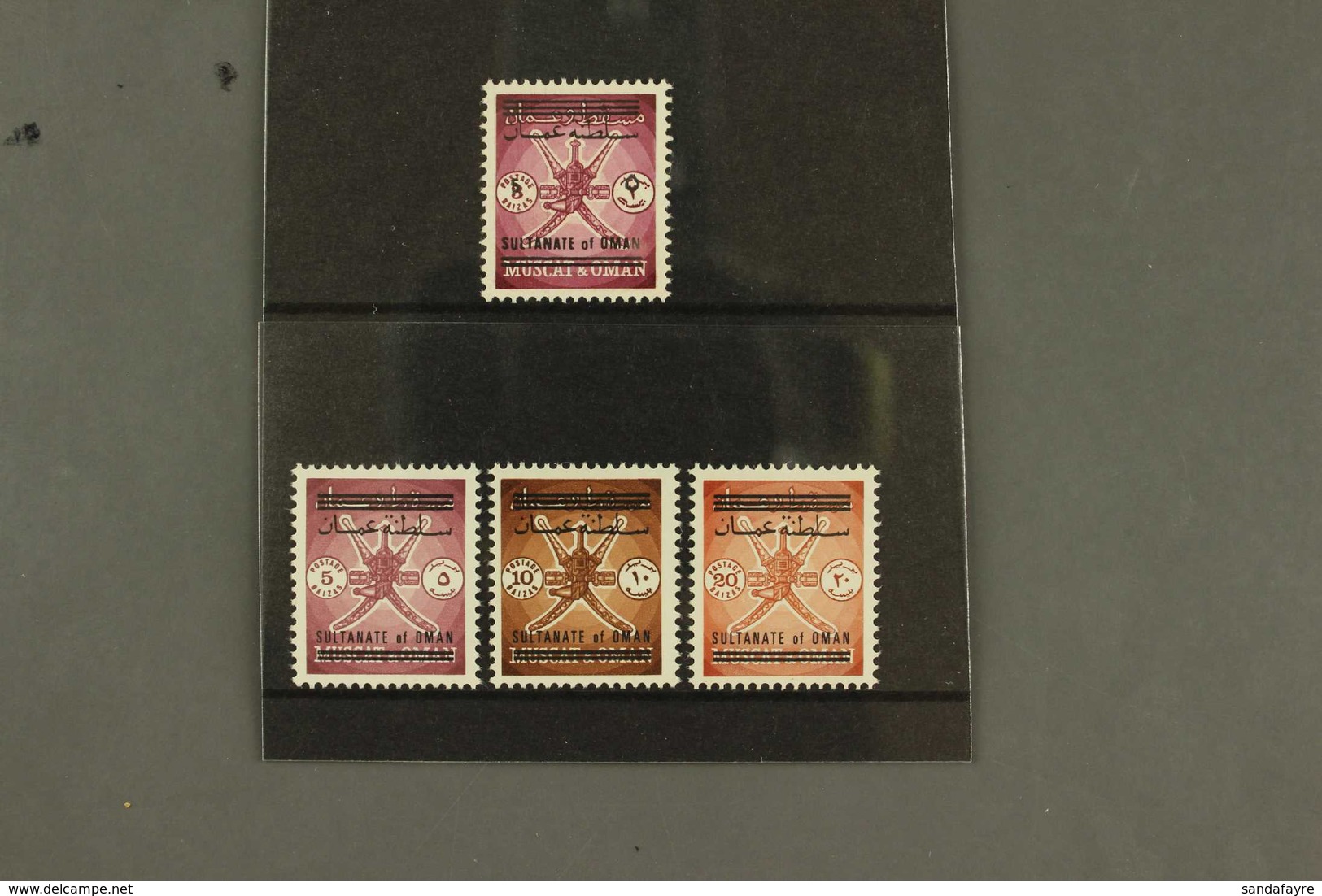 1971-72 Surcharge Sets, SG 138 & SG 141/43, Very Fine Mint (4 Stamps) For More Images, Please Visit Http://www.sandafayr - Oman