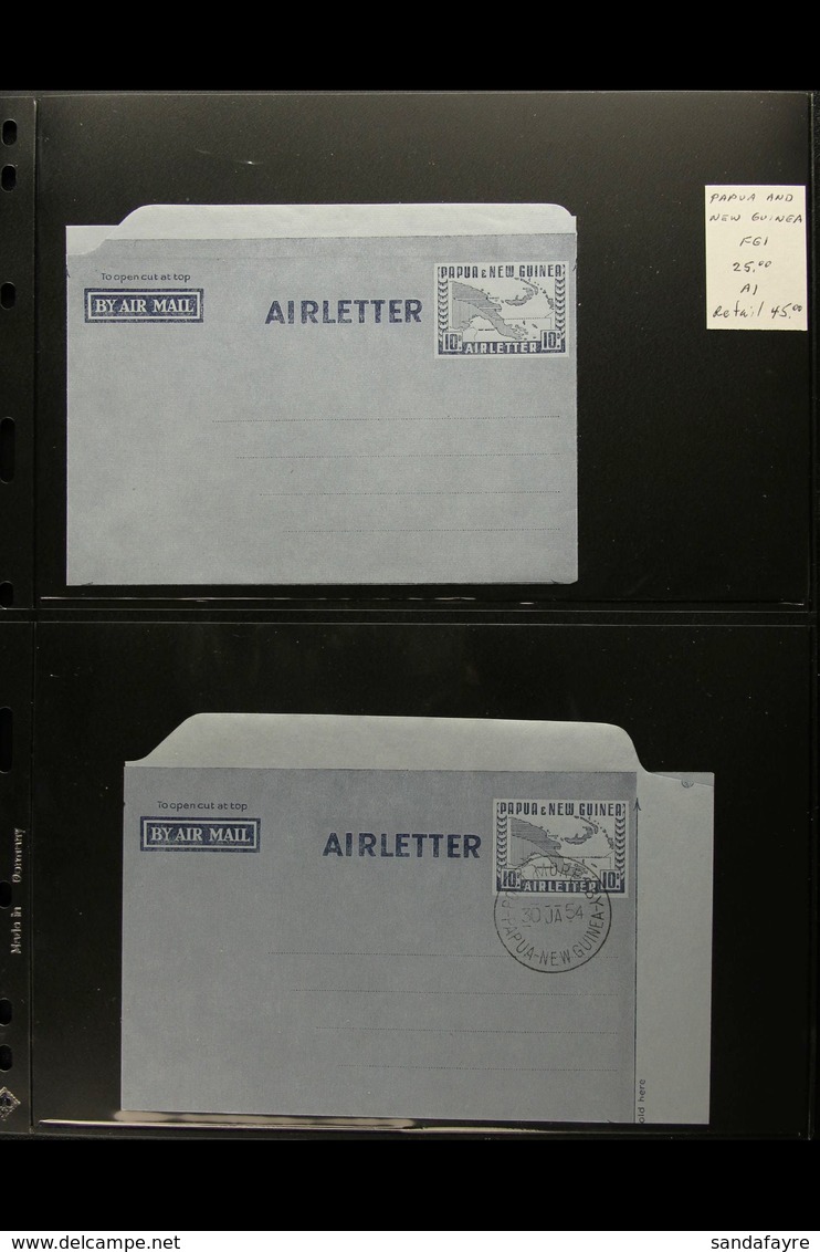 1953-1983 AEROGRAMMES COLLECTION A Very Fine COMPLETE RUN (H&G FG1 To FG13) Both Unused And Used For Each Type. Lovely!  - Papua Nuova Guinea