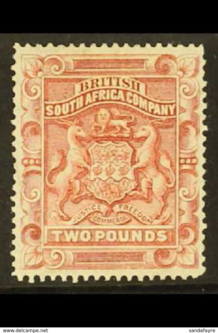 1892-3 £2 Rose-red, Perf.14½, SG 11, Fine Mint, Certificate Accompanies. For More Images, Please Visit Http://www.sandaf - Other & Unclassified