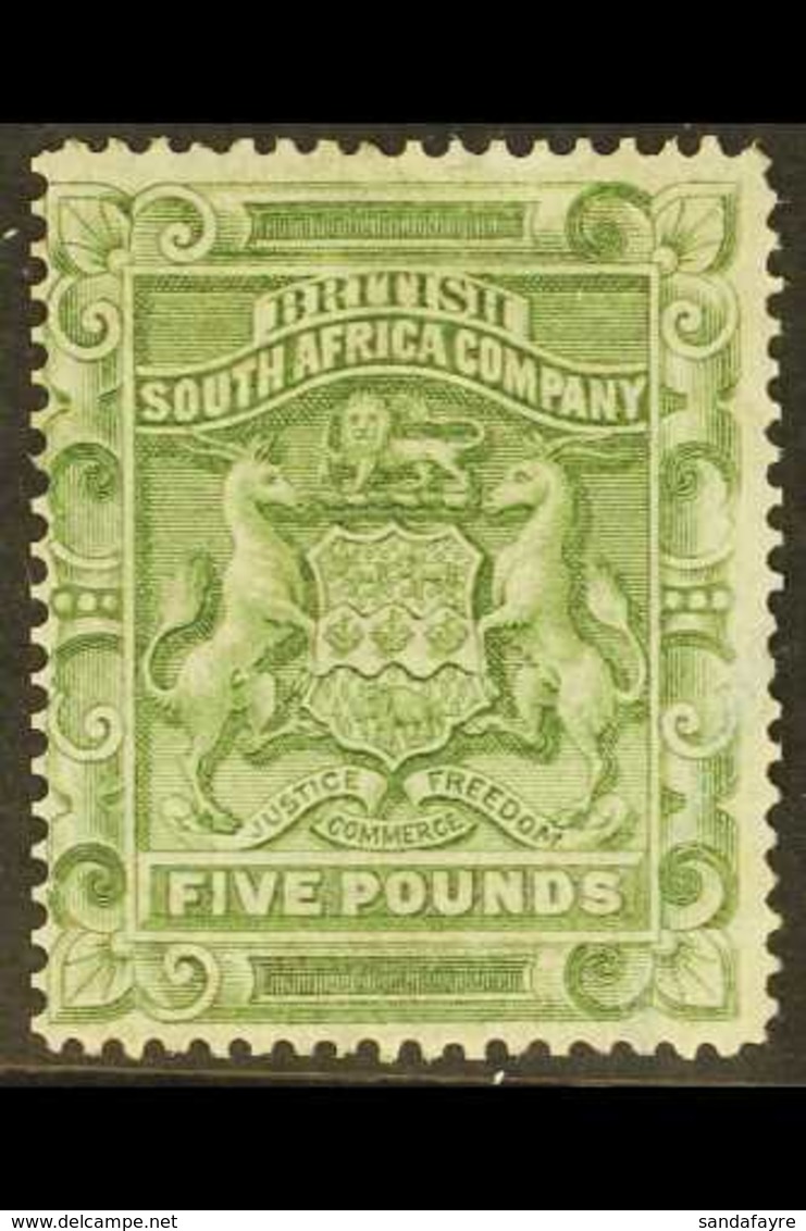 1892-3 £5 Sage-green, SG 12, Mint, Regummed, Cat.£1600. For More Images, Please Visit Http://www.sandafayre.com/itemdeta - Other & Unclassified