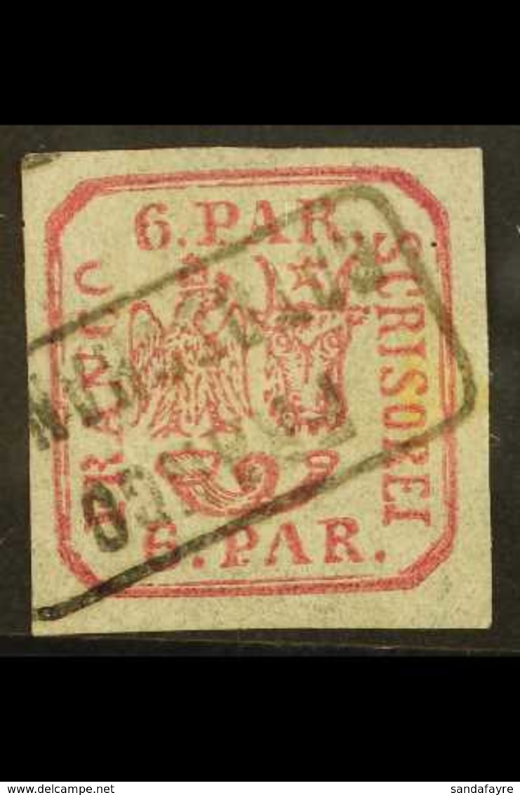 1862-64 6p Rose-carmine Printed From Plates (SG 36a, Michel 9 IIx), Cancelled By Boxed "Franco / Botoschan" Cancel, Four - Other & Unclassified