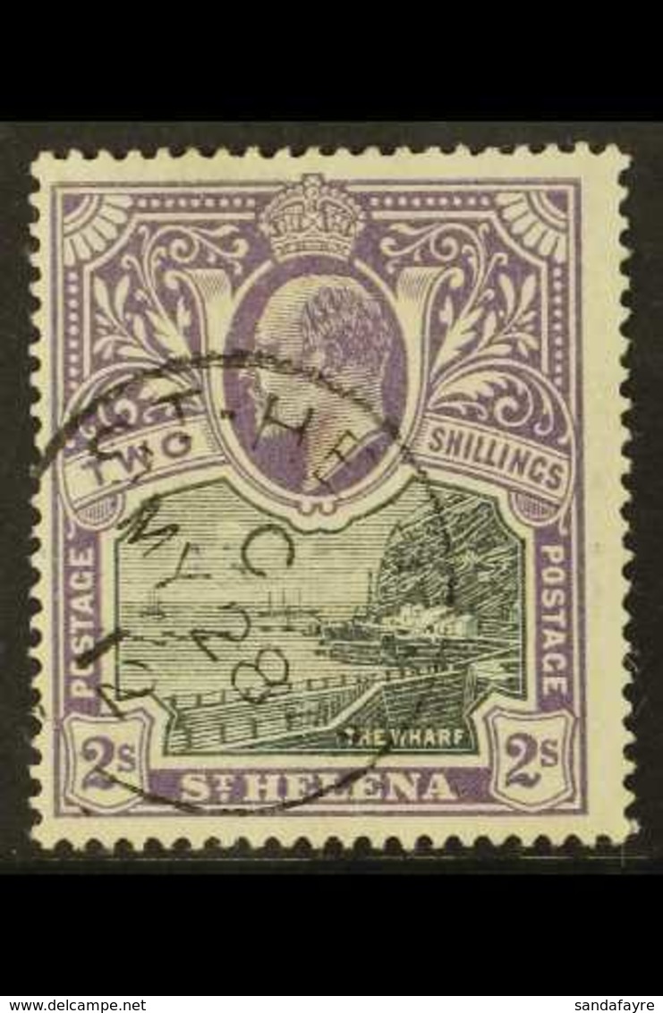1903 2s Black & Violet, SG 60, Fine Cds Used For More Images, Please Visit Http://www.sandafayre.com/itemdetails.aspx?s= - Isola Di Sant'Elena