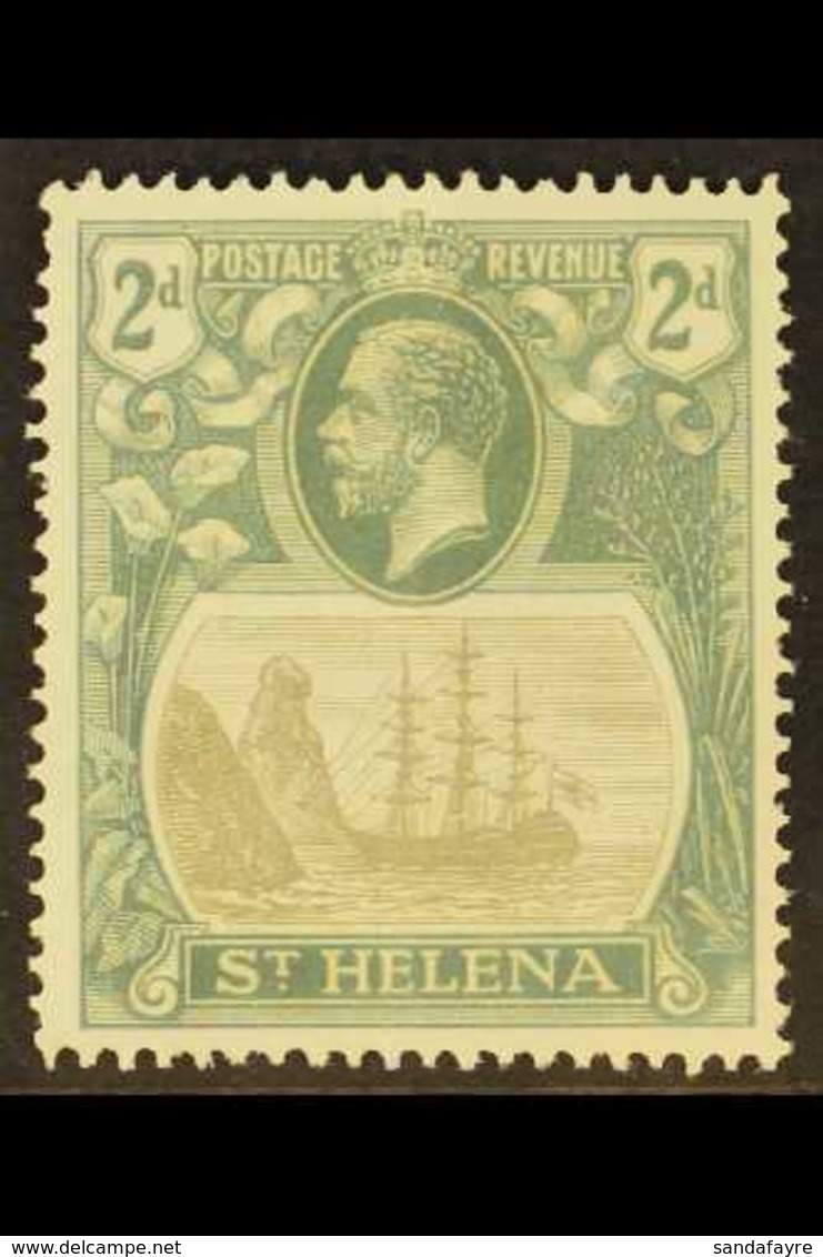 1922-37 2d Grey And Slate With BROKEN MAINMAST, SG 100a, Very Fine Mint. For More Images, Please Visit Http://www.sandaf - Isola Di Sant'Elena