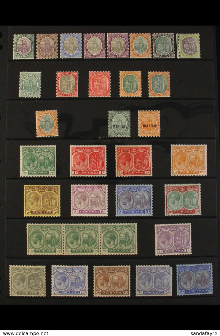 1903-1936 MINT COLLECTION Presented On A Pair Of Stock Pages & Includes 1903 Columbus Range With Most Values To A Margin - St.Kitts And Nevis ( 1983-...)