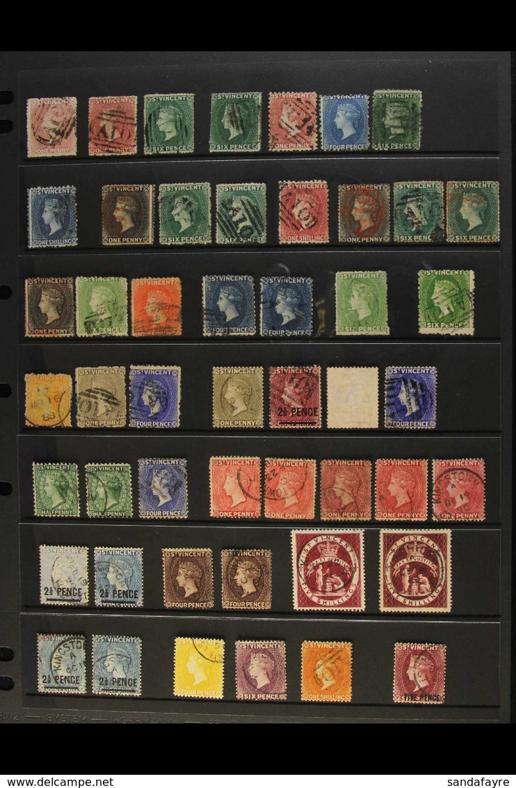 1861-1935 OLD TIME COLLECTION. A Delightful Used Collection With "Better" Values, Watermark Variants & Some Shade Intere - St.Vincent (...-1979)
