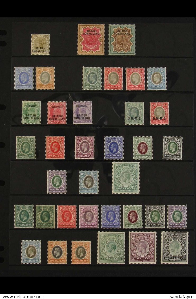 1903-21 OLD TIME MINT COLLECTION. A Delightful, ALL DIFFERENT Collection Presented On A Stock Page With Ranges That Incl - Somaliland (Protettorato ...-1959)