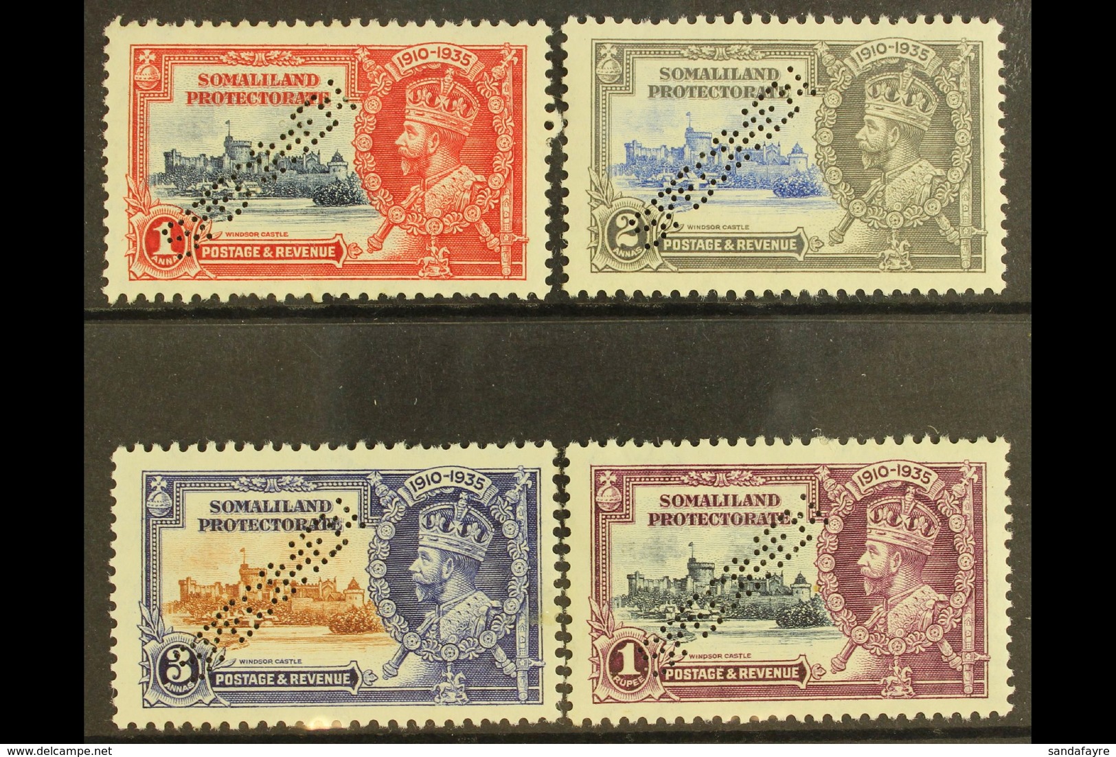 1935 Silver Jubilee Set Complete, Perforated "Specimen", SG 86s/9s, Fine Large Part Og. (4 Stamps) For More Images, Plea - Somaliland (Protectorate ...-1959)