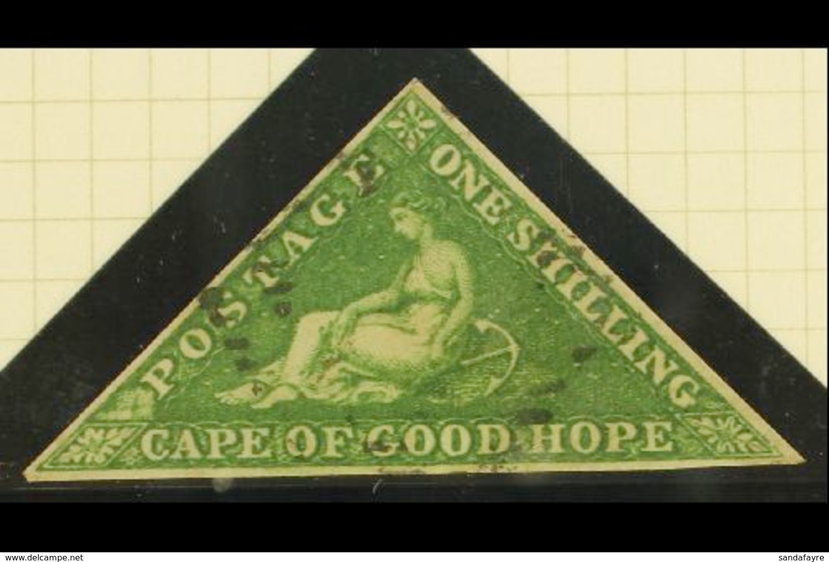 CAPE OF GOOD HOPE 1858 1s Bright Yellow Green, SG 8, Very Fine Used With Clear Even Margins All Round. For More Images,  - Unclassified