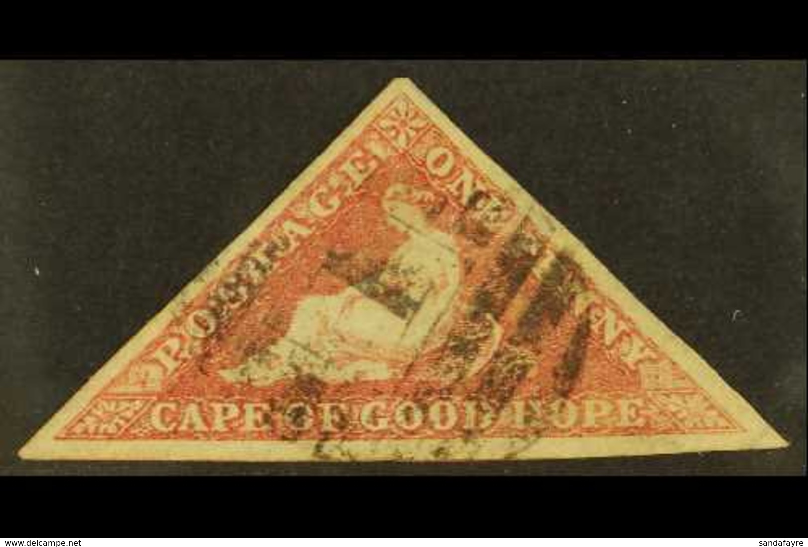 CAPE OF GOOD HOPE 1855-63 1d Rose, SG 5a, Very Fine Used With 3 Large Margins & Light Numeral Cancellation For More Imag - Unclassified