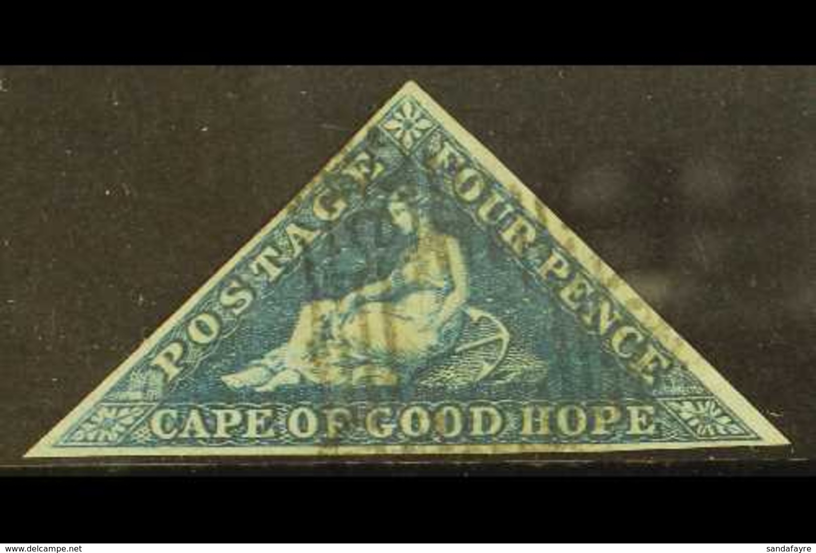 CAPE OF GOOD HOPE 1855-63 4d Deep Blue/white Paper, SG 6, Used With 3 Margins For More Images, Please Visit Http://www.s - Non Classificati