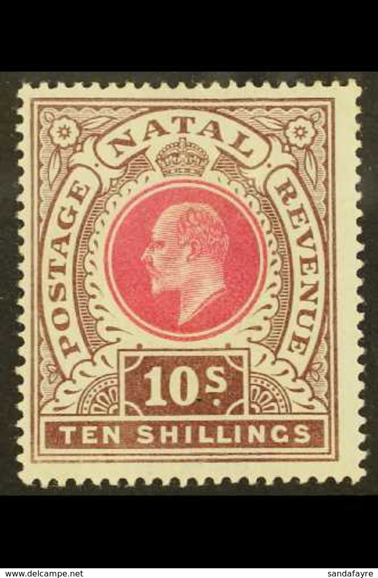 NATAL 1902 KEVII 10s Deep Rose And Chocolate, SG 141,fine Fresh Mint. For More Images, Please Visit Http://www.sandafayr - Unclassified