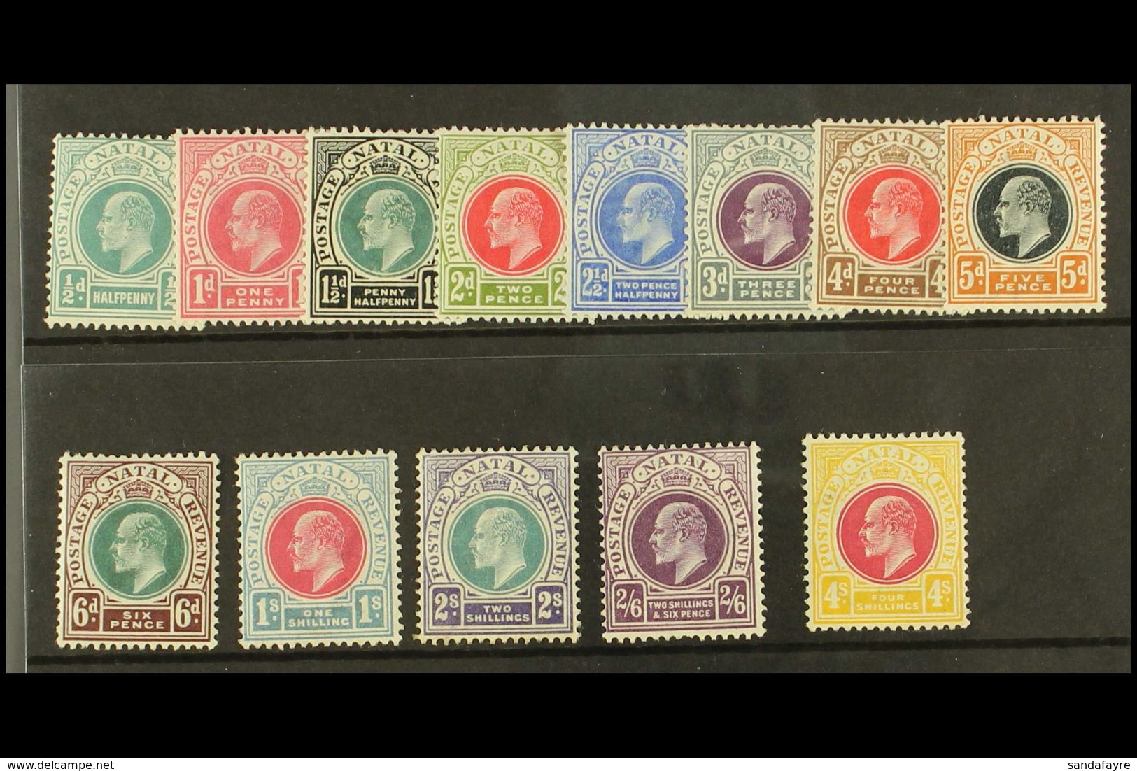 NATAL 1902-03 Complete Set SG 127/139, Fine Mint. (13 Stamps) For More Images, Please Visit Http://www.sandafayre.com/it - Unclassified