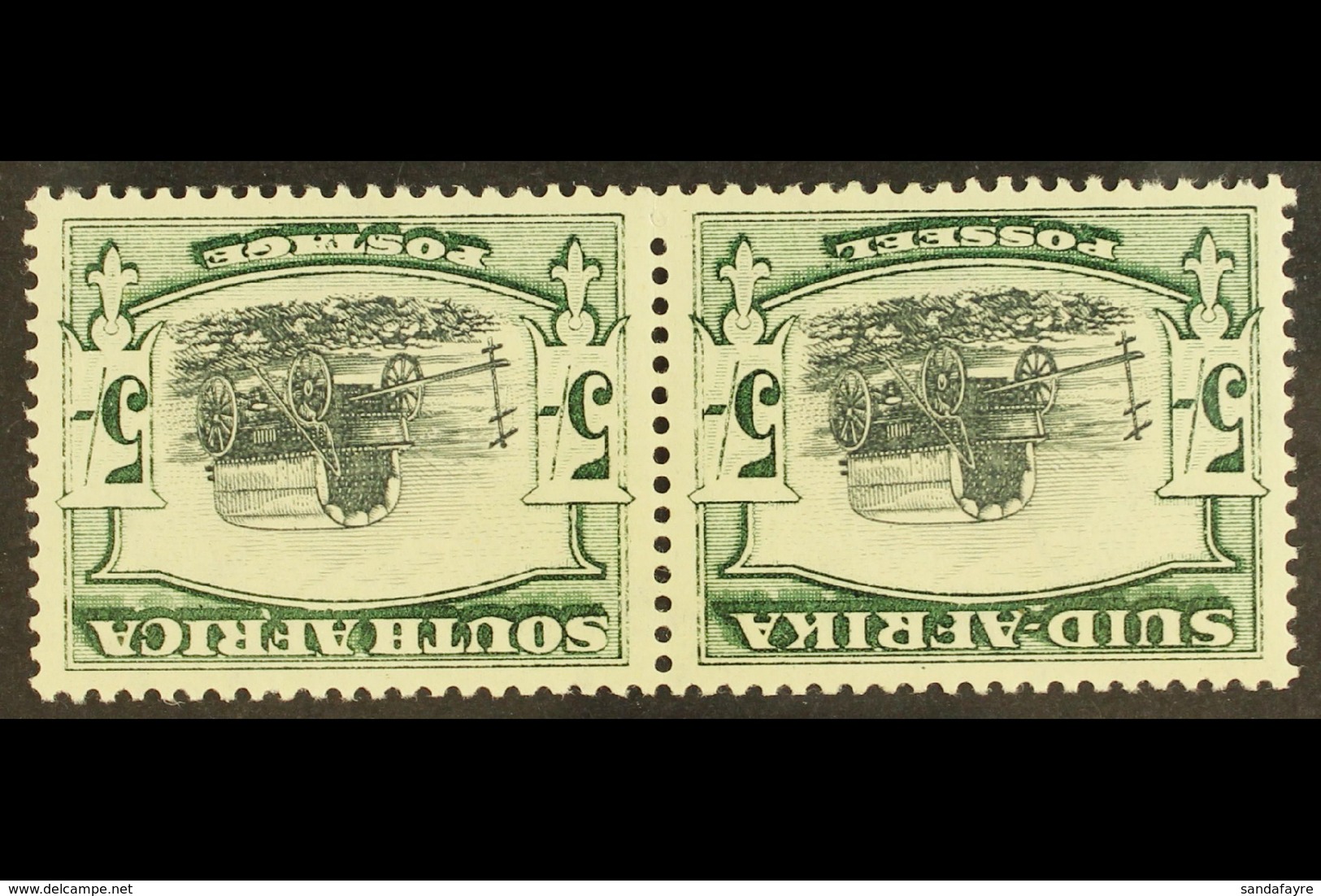 1933-48 5s Black & Myrtle-green, Watermark Inverted, SG 64aw, Very Fine Mint. For More Images, Please Visit Http://www.s - Unclassified