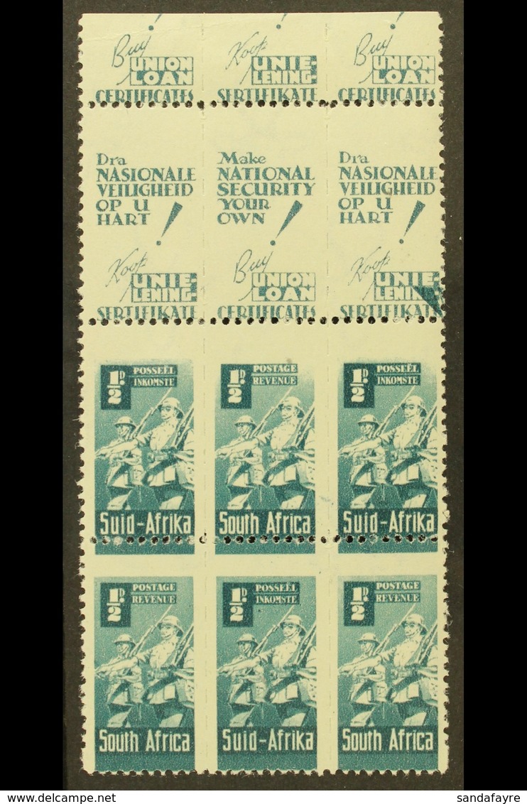 BANTAM WAR EFFORT VARIETY 1942-4 ½d Greenish Blue, Top Marginal Pair Of 2 Units With MISPLACED PERFORATIONS, SG 97b (Uni - Ohne Zuordnung