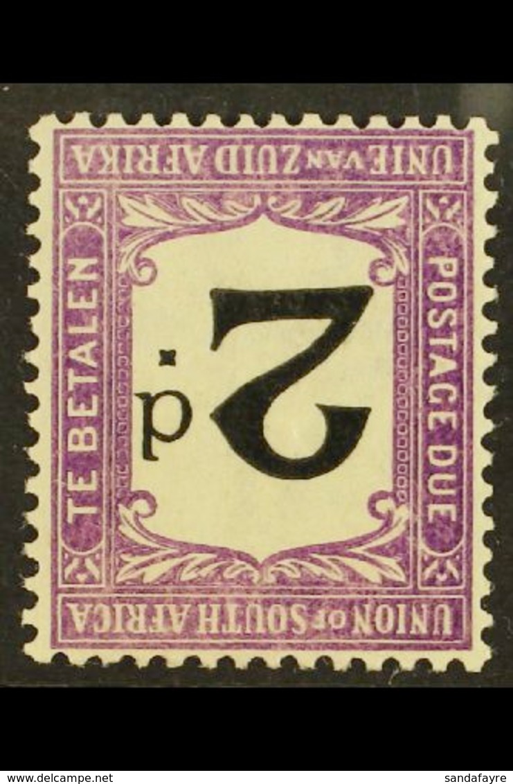 POSTAGE DUE 1914-22 2d Black And Reddish-violet, With WATERMARK INVERTED Variety, SG D3w, Very Fine Mint. For More Image - Non Classificati
