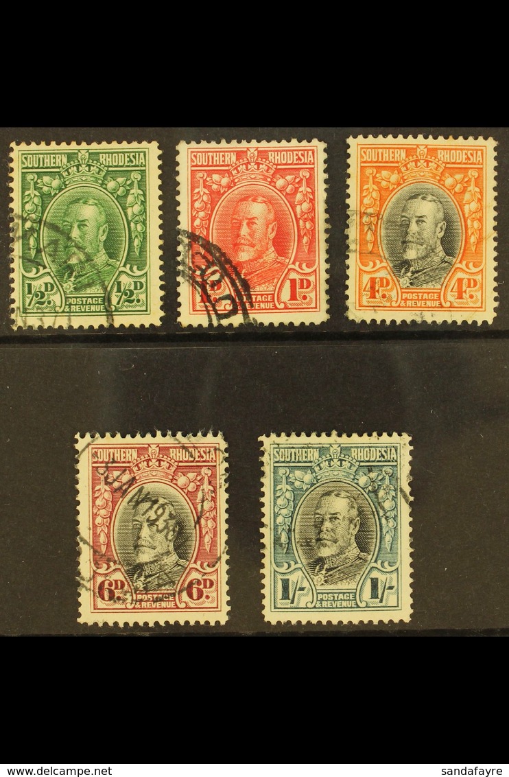 1931-7 ½d, 1d, 4d, 6d & 1s Perf.14, KGV Field Marshal Definitives (all The P.14 Issues From This Set), SG 15b, 16b, 19b, - Southern Rhodesia (...-1964)