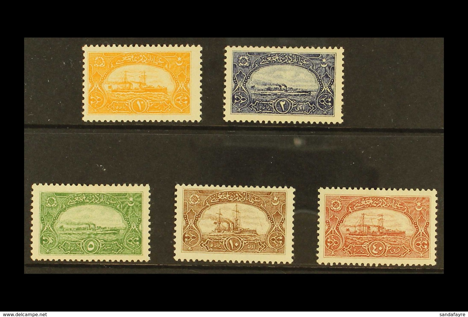 1921 Navy League Label Set, SG A66/70, 2pa With Short Perf, Rest Very Fine Mint (5 Stamps) For More Images, Please Visit - Other & Unclassified