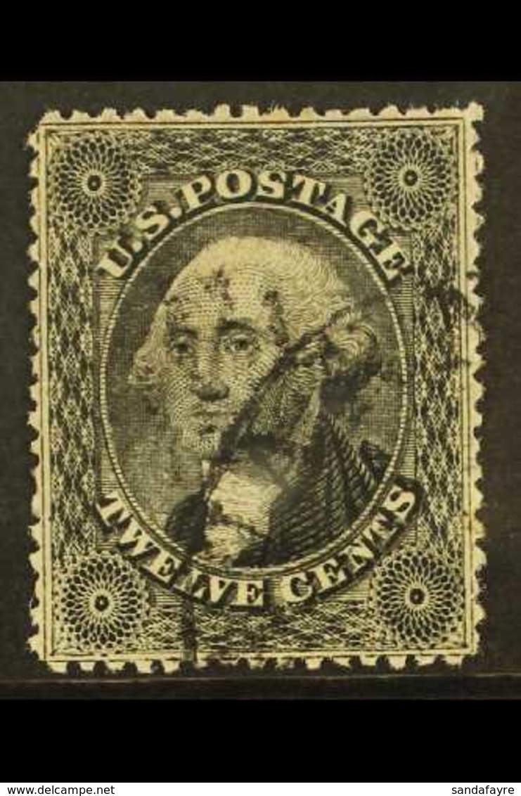 1857 12c Black (plate I), Scott 36, Fine To Very Fine Used For More Images, Please Visit Http://www.sandafayre.com/itemd - Other & Unclassified