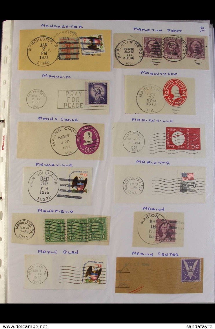 POSTMARKS COLLECTION "O" & "P" STATES - FOUR VOLUME COLLECTION Of Cancellations On Stamps From All Periods, Incl. Airmai - Other & Unclassified