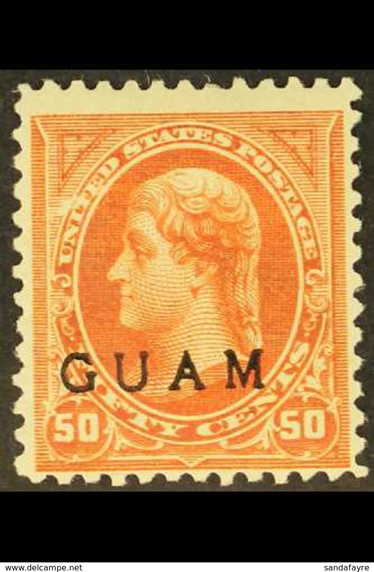GUAM 1899 50c Orange "GUAM" Overprint (Scott 11, SG 12), Fine Mint, Small Surface Scuff, Very Fresh, Cat £450. For More  - Altri & Non Classificati