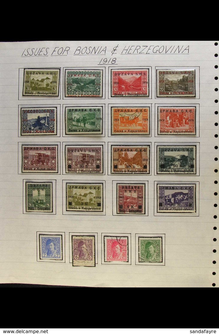 1918-1955 EXTENSIVE COLLECTION A Most Useful Mint & Used Collection Presented On A Set Of Homemade Album Pages. Includes - Altri & Non Classificati