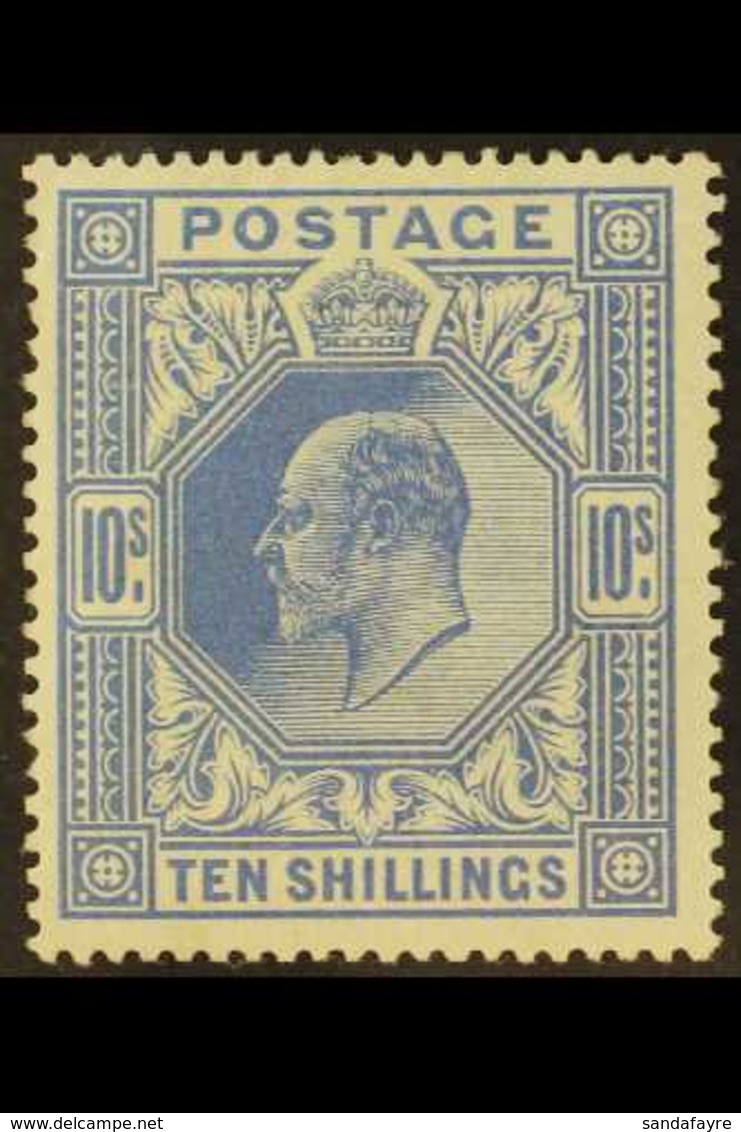 1911-13 10s Blue Somerset House, SG 319, Never Hinged Mint. Fresh And Spectacular. For More Images, Please Visit Http:// - Unclassified