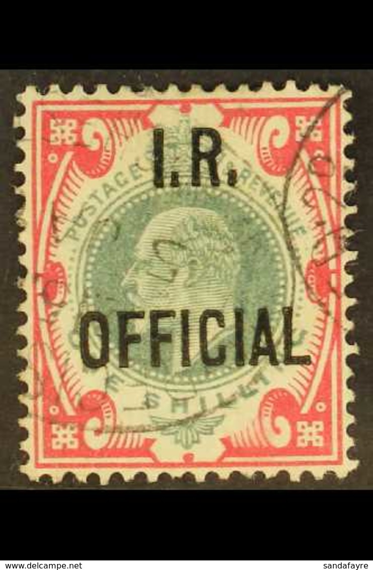 OFFICIAL INLAND REVENUE 1902-04 1s Dull Green And Carmine, SG O24, Very Fine Used, Expertised On The Back. For More Imag - Non Classificati