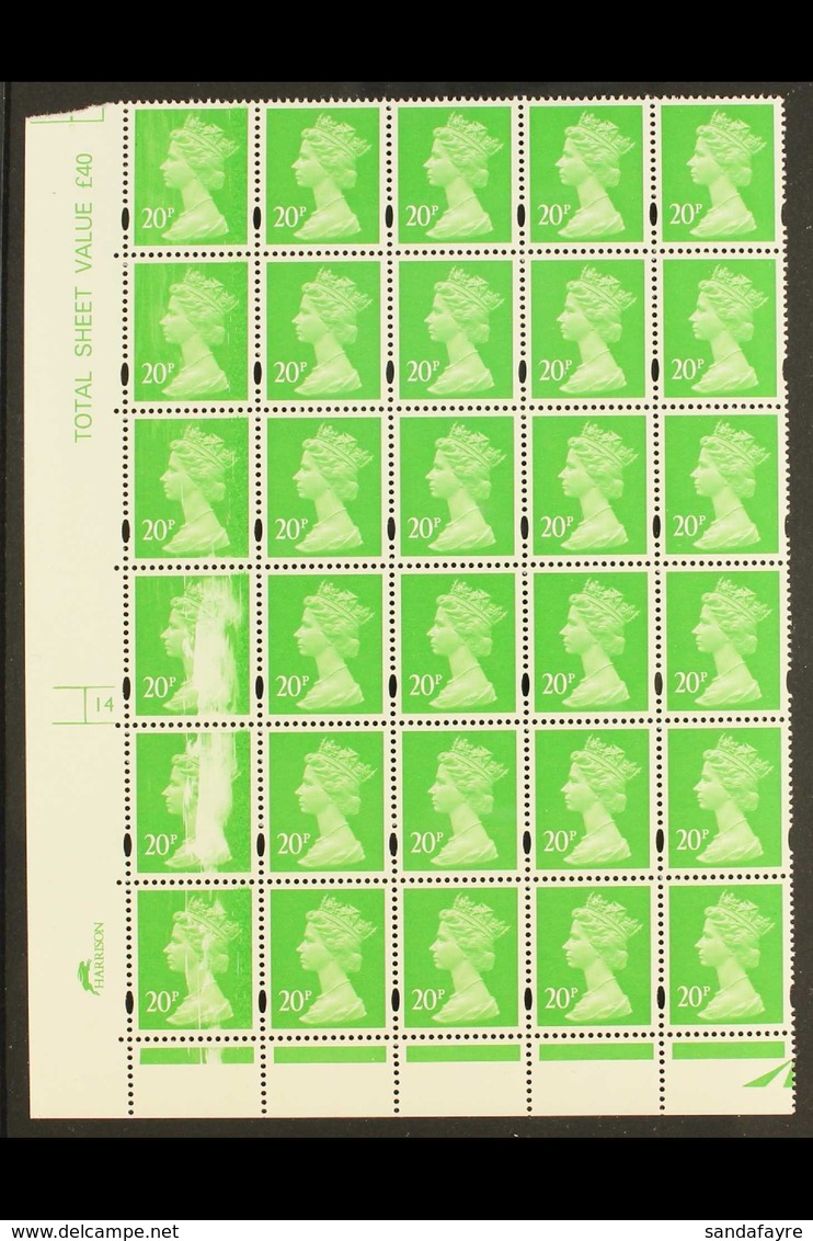 1996-2007 "BURNING QUEEN" 20p Bright Green, One Centre Phosphor Band, SG Y1685, Perf 15 X 14, Printed By Harrison, Cylin - Altri & Non Classificati