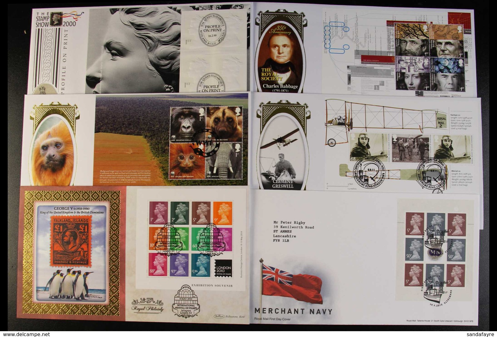 1980-2012 PRESTIGE PANE FDC COLLECTION. An Attractive Collection Of Prestige Booklet Panes On Illustrated First Day Cove - FDC