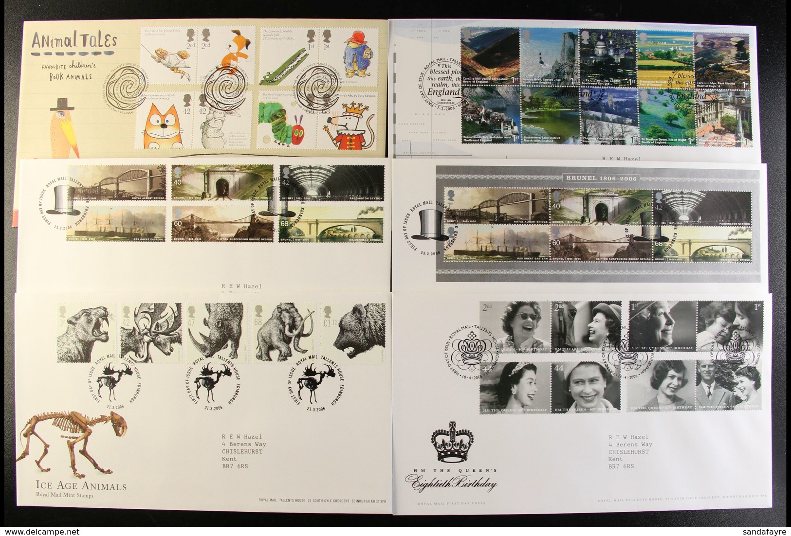 2006 COMPLETE YEAR SET For Commemorative Issues, All On Illustrated Covers With Neat Typed Address, And Includes The "Co - FDC