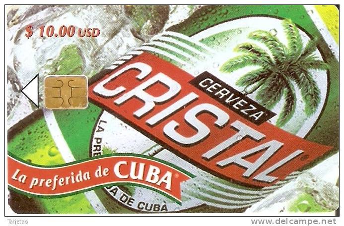 128  TARJETA DE CUBA DE LA CERVEZA CRISTAL (BEER) 1ª EMISION - Alimentation