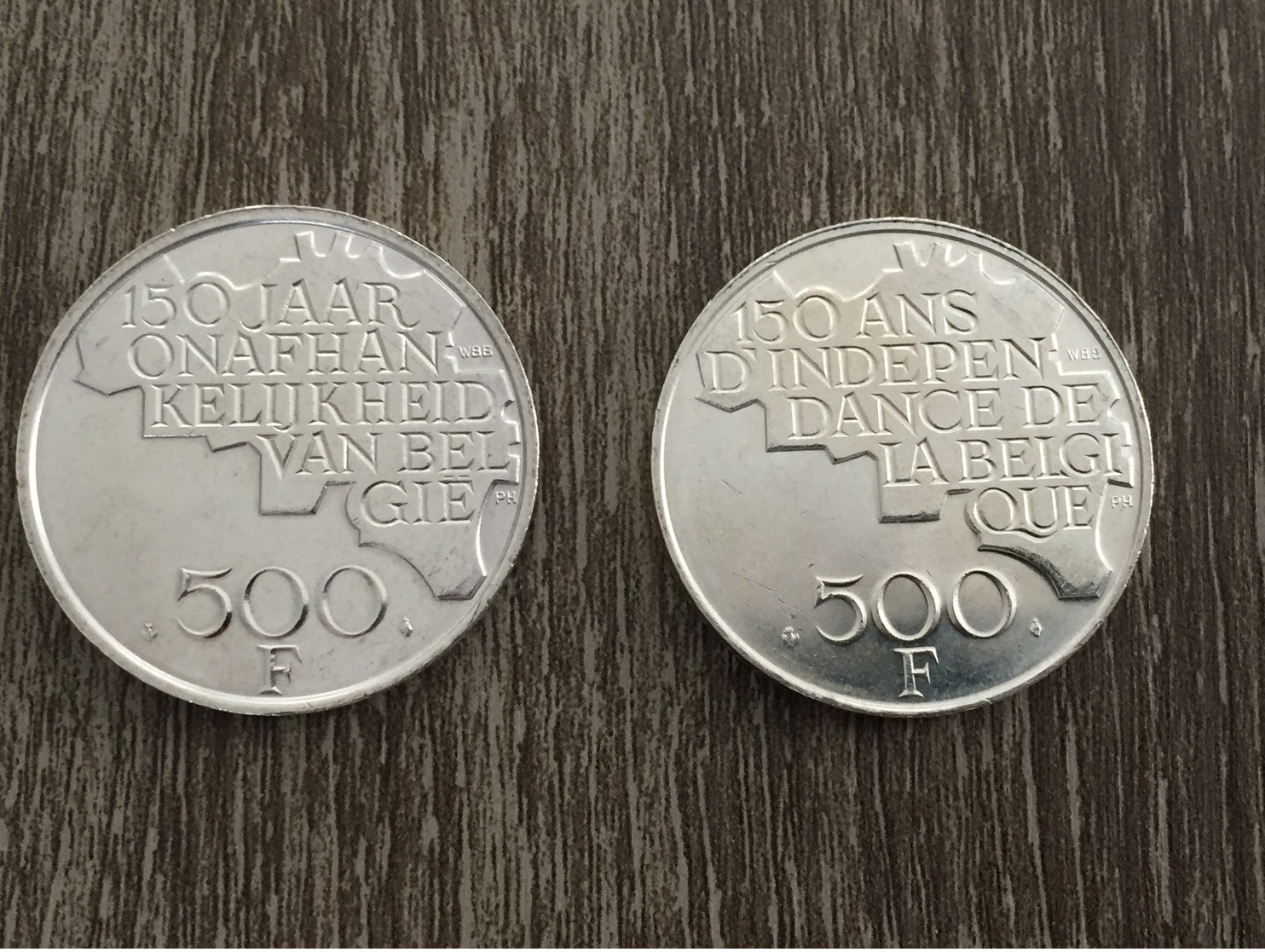 1980 - 2 Coins 500 Francs - Boudewijn I - 500 Francs